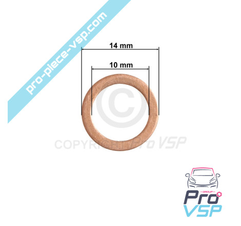 Gasoil pump fitting seal / 10x14x1 mm