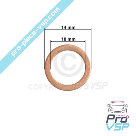 Gasoil pump fitting seal / 10x14x1 mm