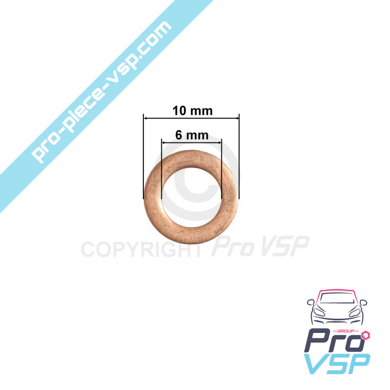 Copper seal / 6x10x1 mm