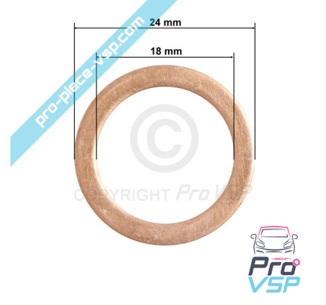 Drain plug gasket / 18x24x1.5 mm