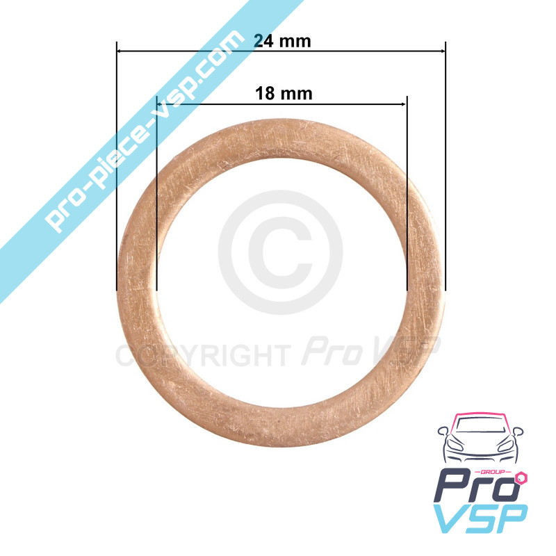 Drain plug gasket / 18x24x1.5 mm