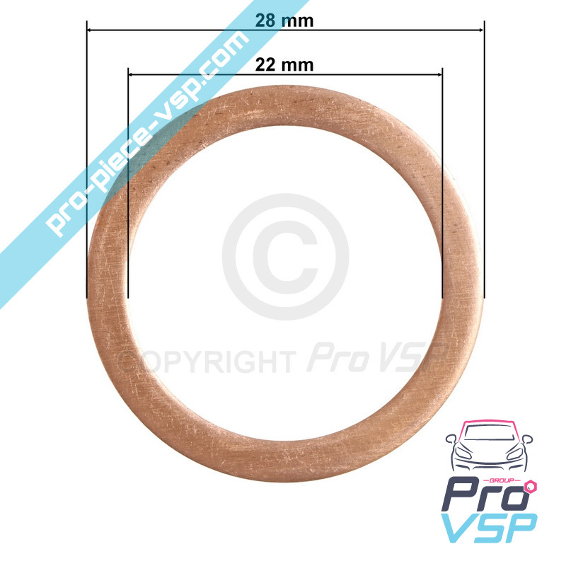 Drain plug gasket / 22x28x1.5 mm
