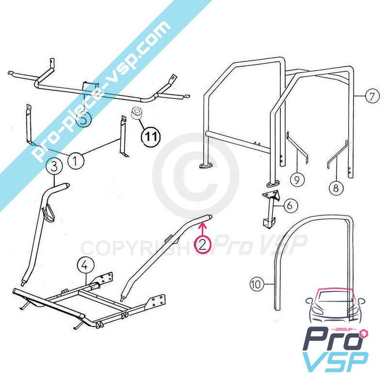 Jambe de suspension gauche