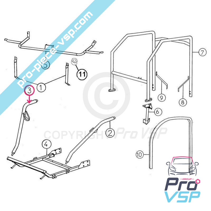 Jambe de suspension droite