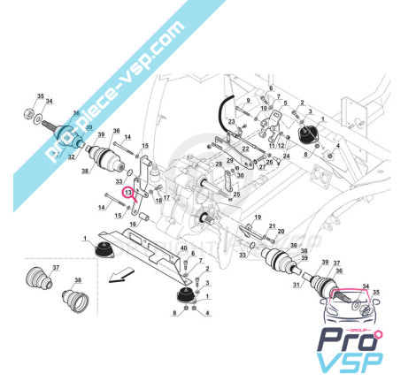 Engine link support / box