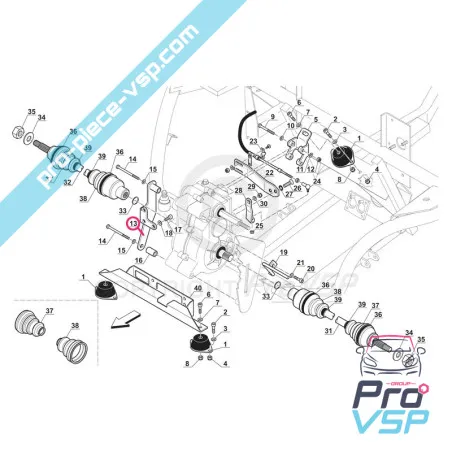 Engine link support / caja