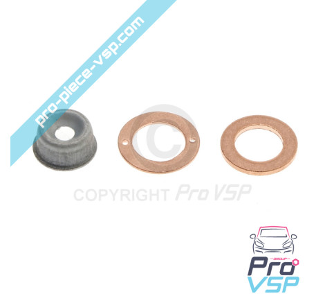 Injector seal kit with windshield-flame