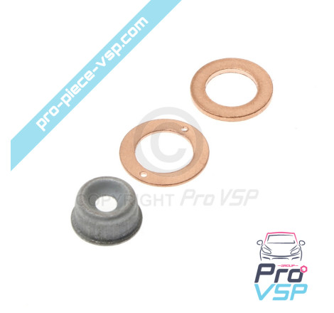Injector seal kit with windshield-flame