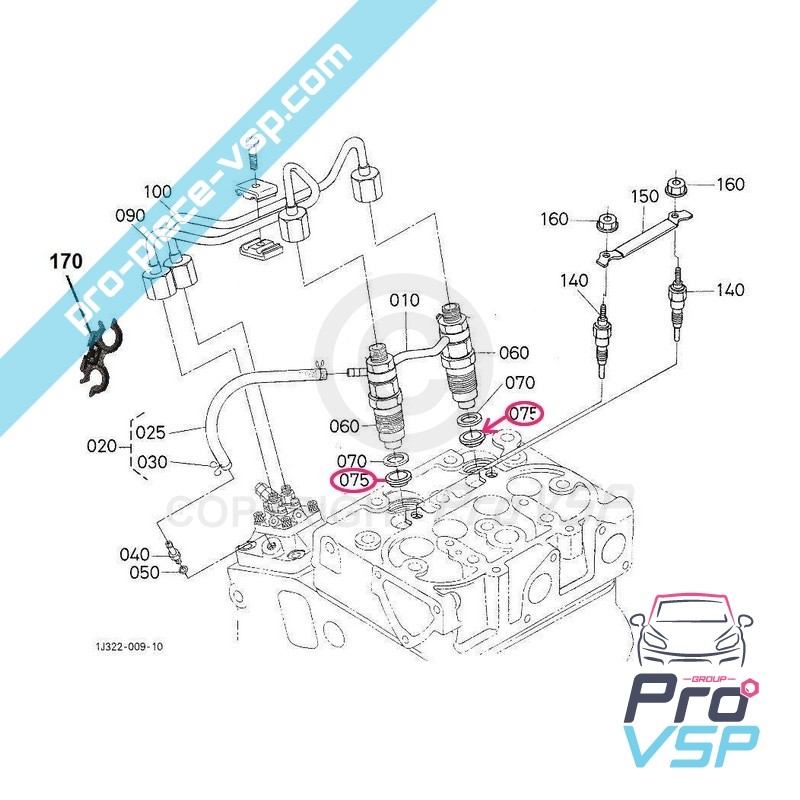 Kit de joints d'injecteur avec pare-flamme