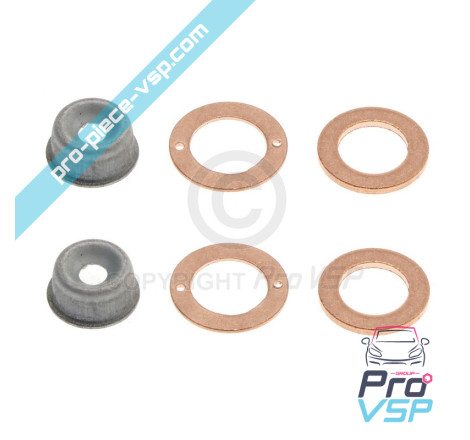 Injector seal kit with windshield-flame