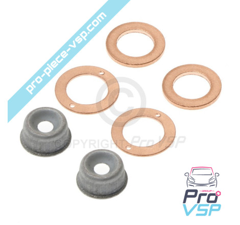 Injector seal kit with windshield-flame