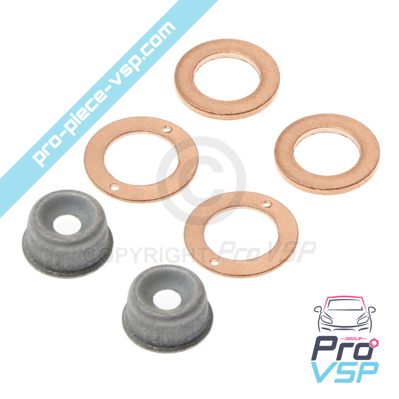 Injector seal kit with windshield-flame