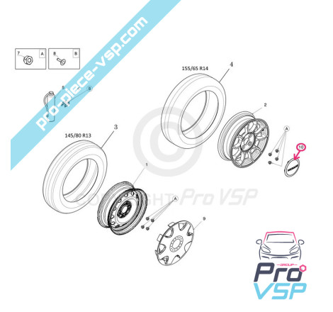 Aluminum rim center