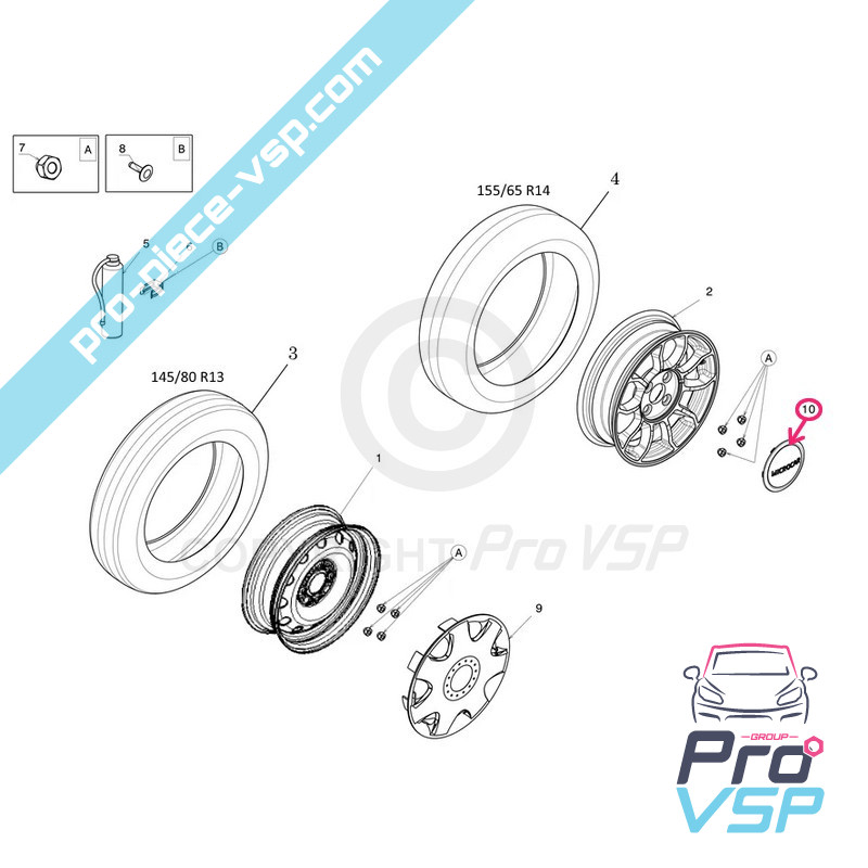 Aluminum rim center