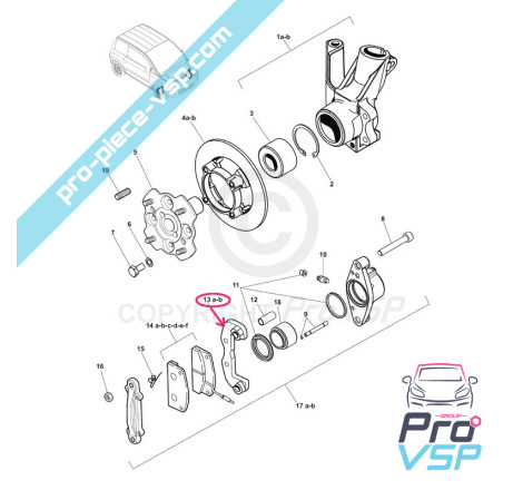 Front brake caliper support