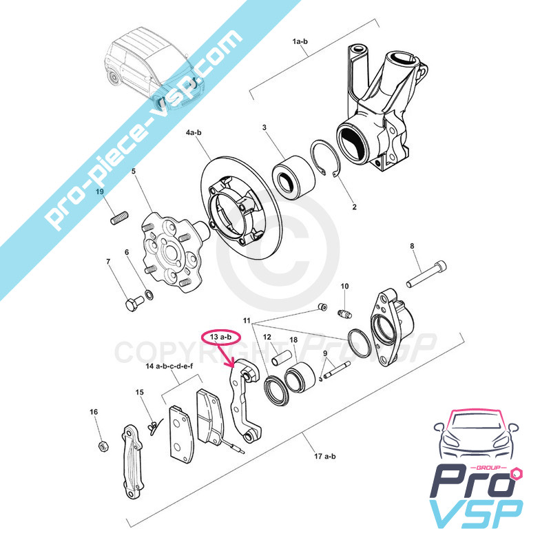 Front brake caliper holder