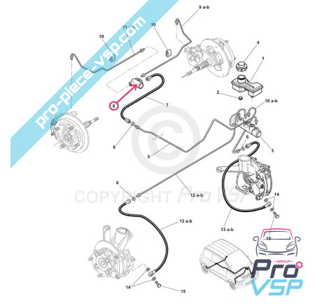 Left front brake hose