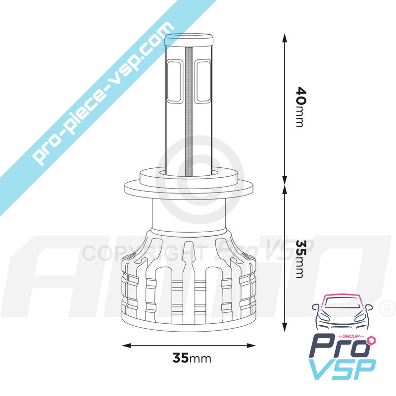 H4 LED bulb