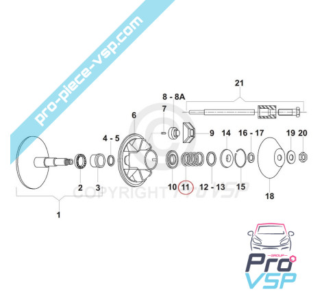 Feder des Motorvariators