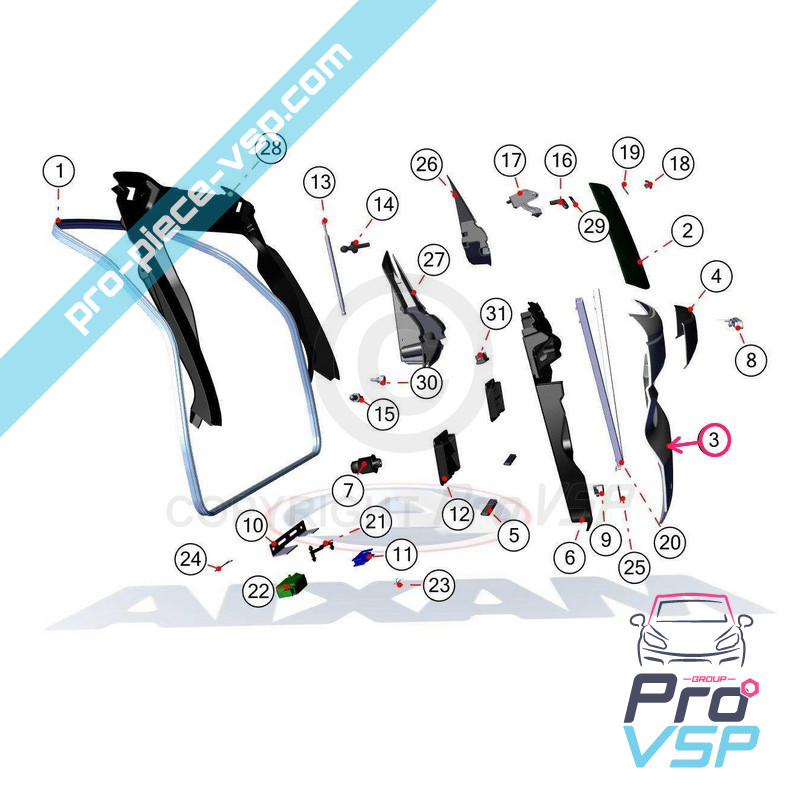 Hatchback fora do painel
