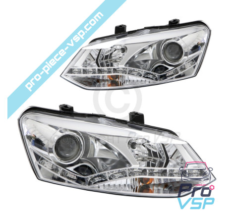 Headlights before tuning chrome bottom