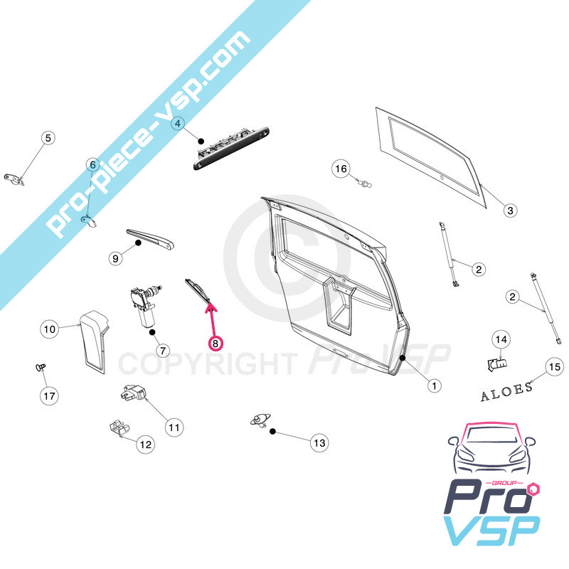Rear wiper
