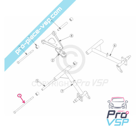 Rear triangle axis