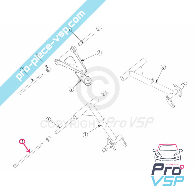 Rear triangle axis