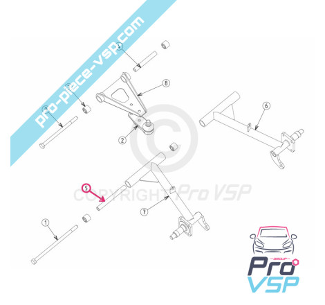 Rear triangle spacer