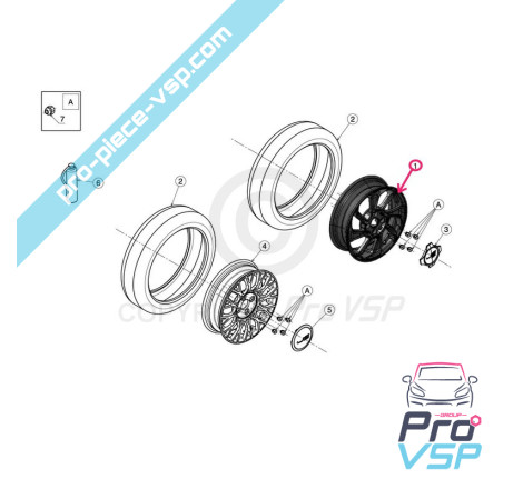 15 inches aluminum rim