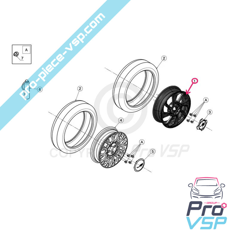 RIM DI ALLUMINIO DI 15 POLLICI