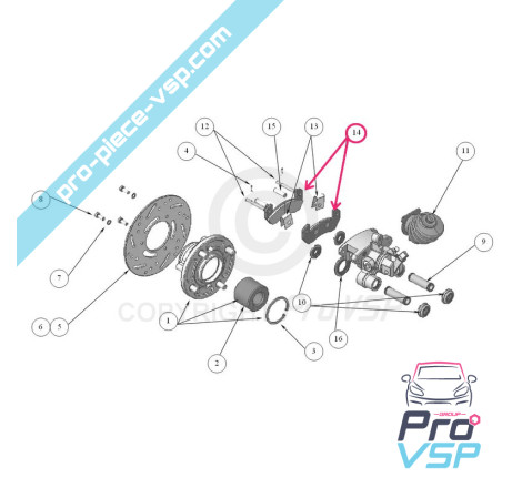 Rear brake pads