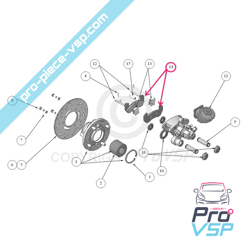 Rear brake pads