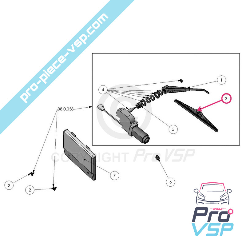 Rear wiper blade