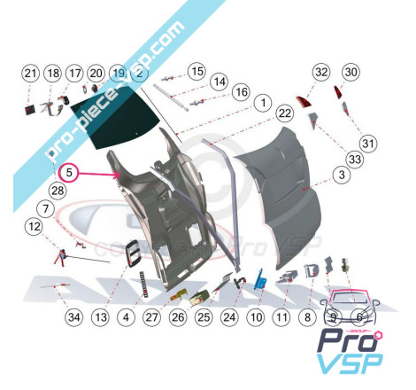 Pannello di hatchback