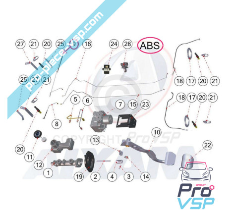 Front brake flexible right