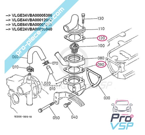 Thermostat joint / 38 mm