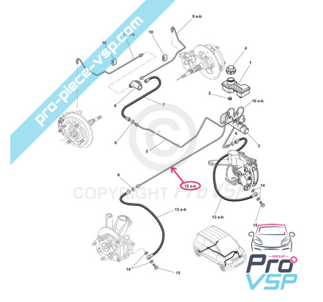 Front brake hose right