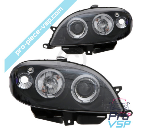 Headlights before Tuning Angeleyes Black