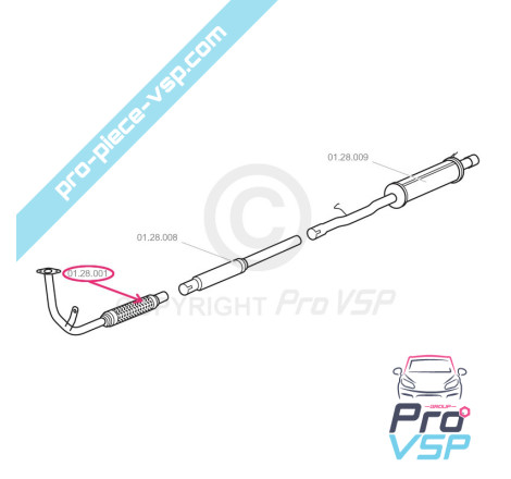 Exhaust manifold with flexible