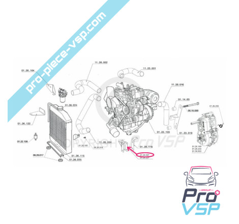 Rear motor support