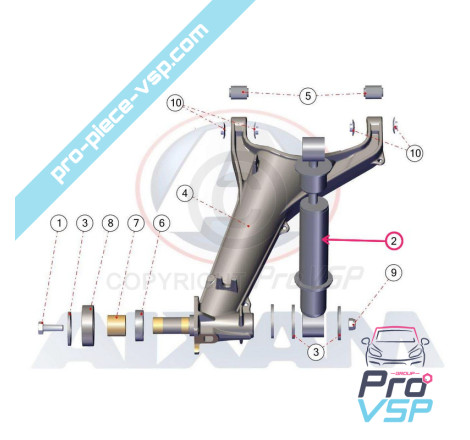 Front shock absorber