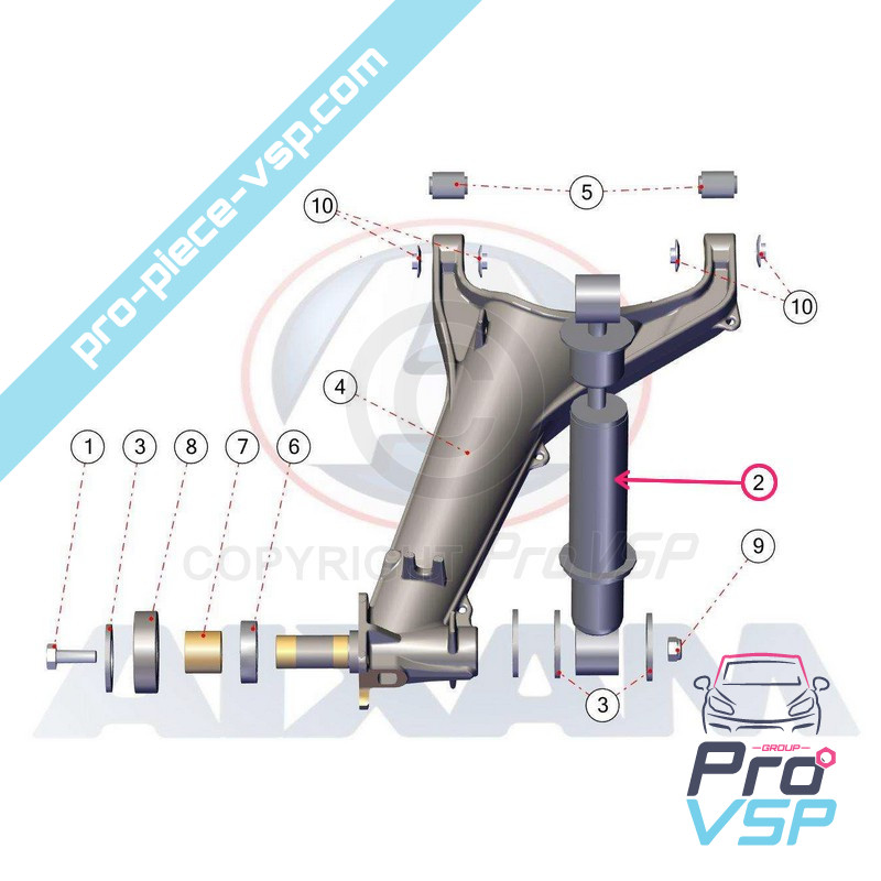 Front shock absorber