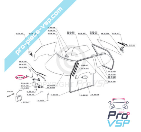 Front wiper mechanism