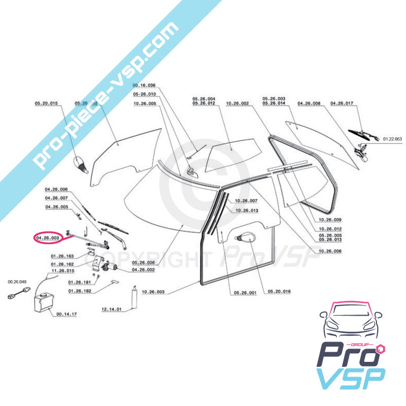 Front wiper mechanism