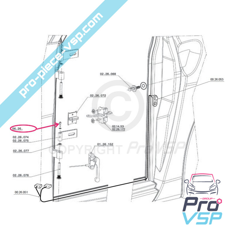 Hinge axle screw