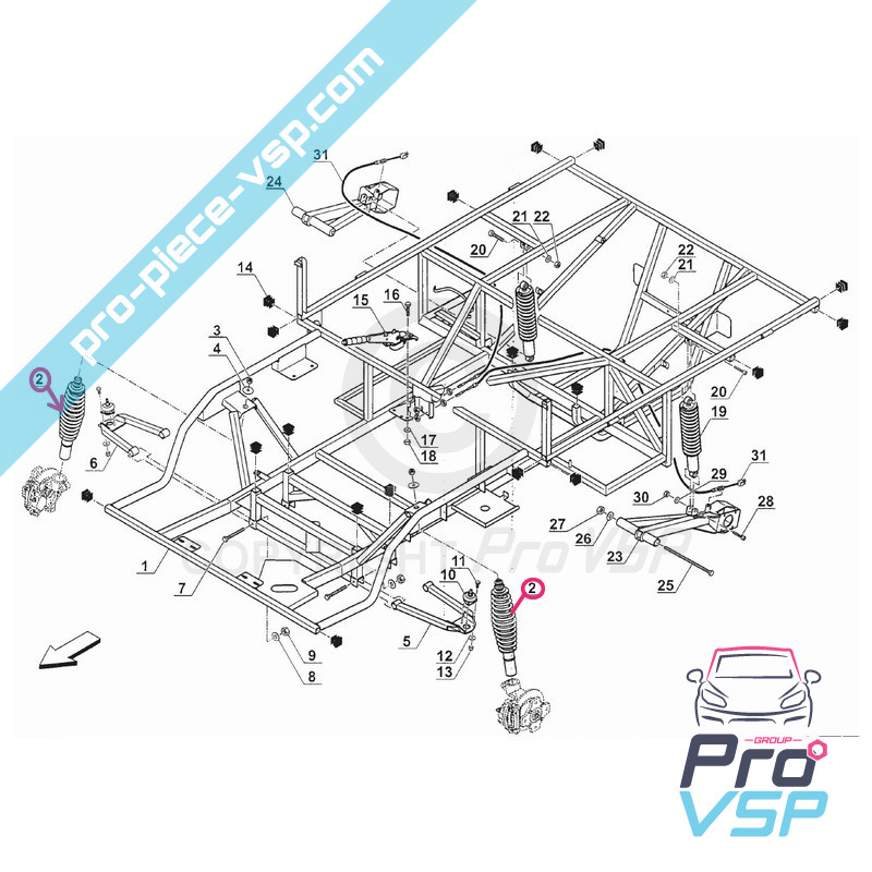 Front shock absorber