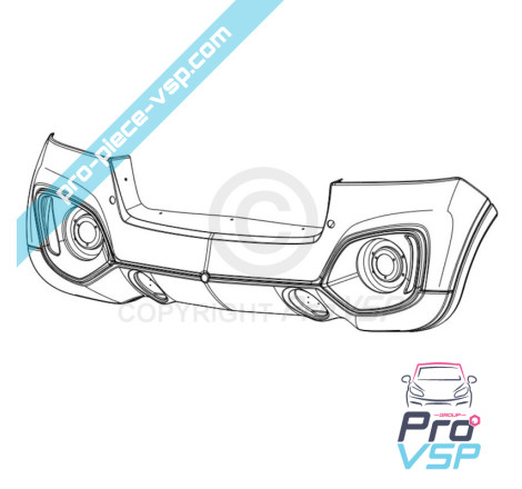 Rear bumper Origin (red)