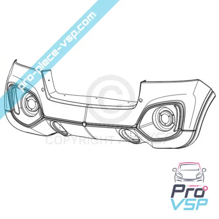 Bumper Back Origin (rosso) per Chatenet CH46