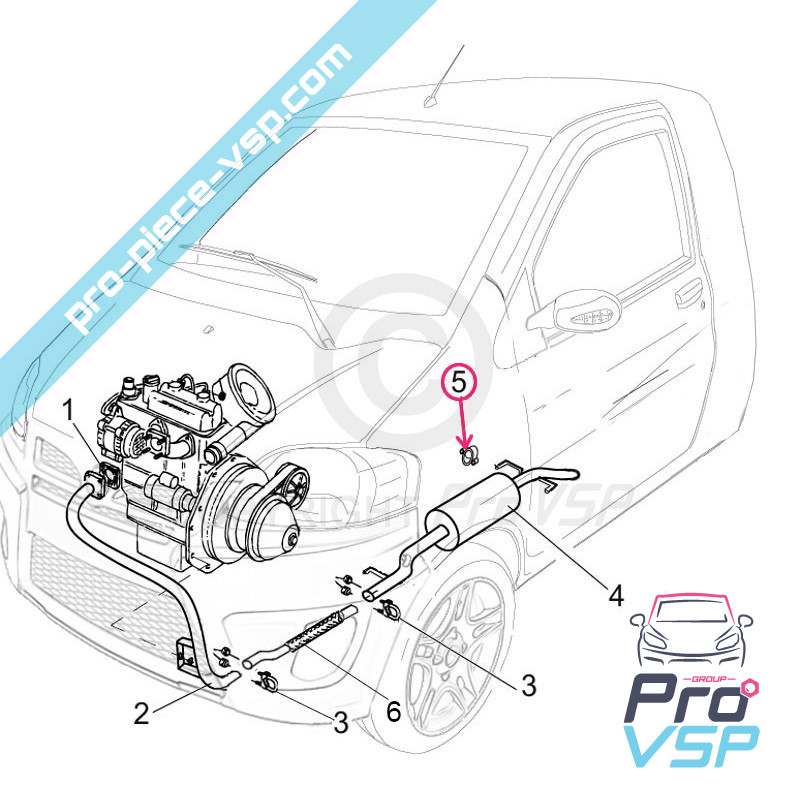 Silent exhaust block